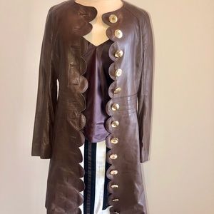Tory Burch Leather Trench- Cordelia Coat